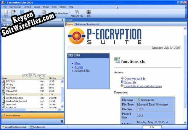 Free key for P-Encryption Suite