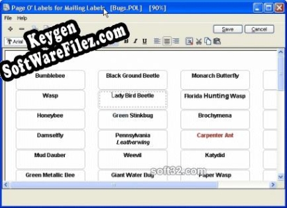 Key generator (keygen) Page Of Labels for Mailing Labels