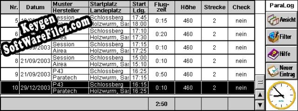 ParaLog fÃ¼r Psion serial number generator