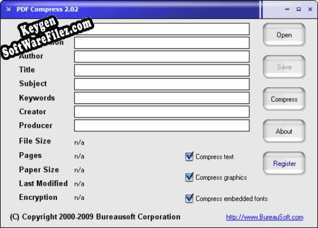 Registration key for the program PDF Compress