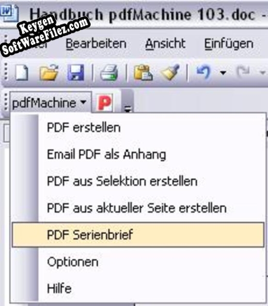 pdfMachine Serienbrief 25 User Paket key free