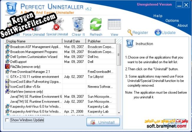 Perfect Uninstaller key free