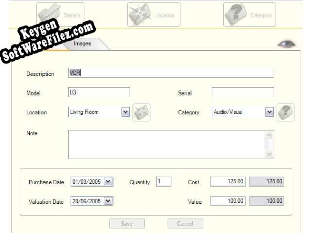 Personal Finance Organiser key generator