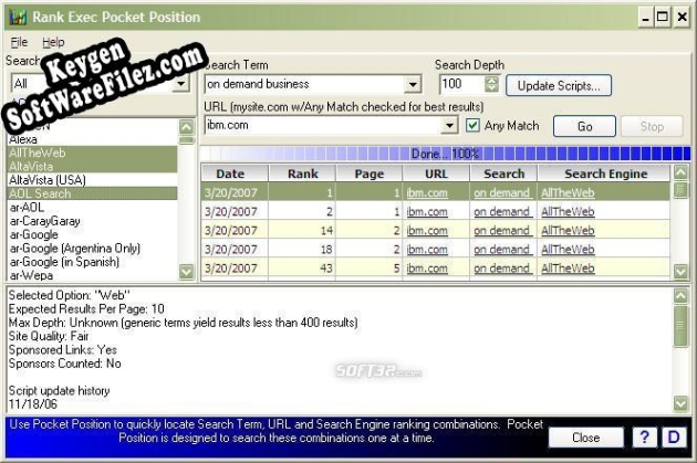 Pocket Position Basic Key generator