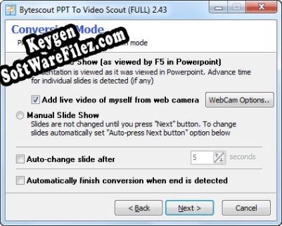 Free key for PPT To Video Scout