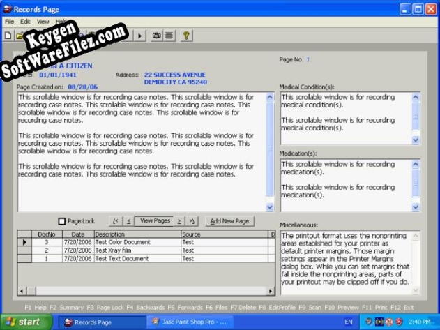 Practice Records Manager serial number generator