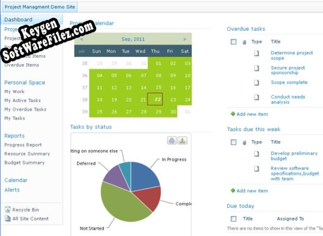 Activation key for Project Management for MS SharePoint