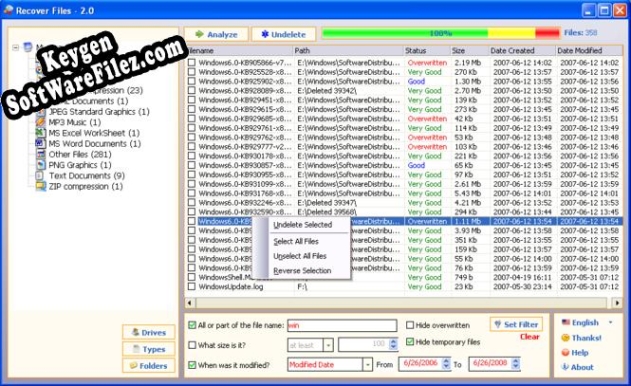 Recover Files Key generator