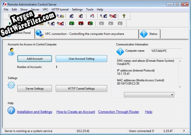 Remote Administrator Control Server key free