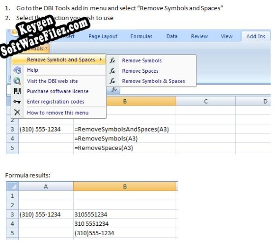 Free key for Remove Symbols and Spaces