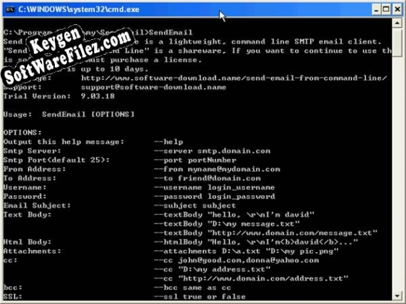 Send Email From Command Line activation key