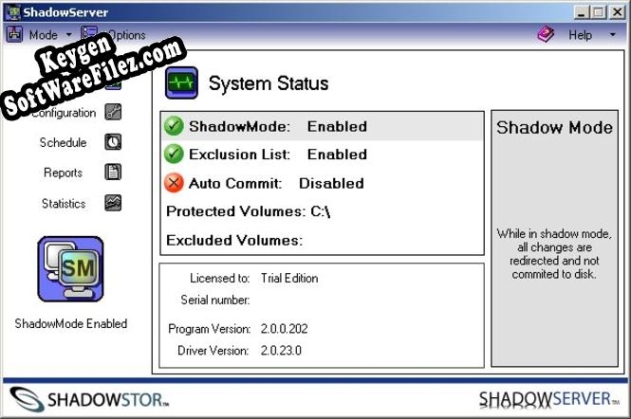 ShadowServer serial number generator