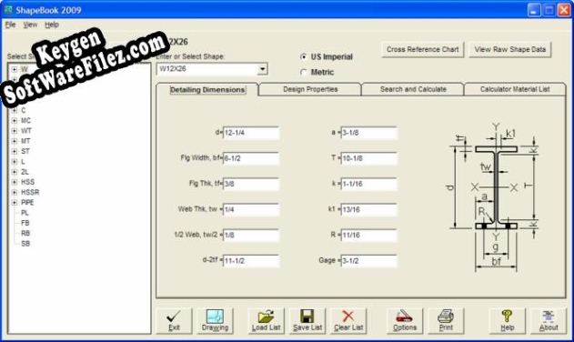 ShapeBook with 2D3DSteel Key generator