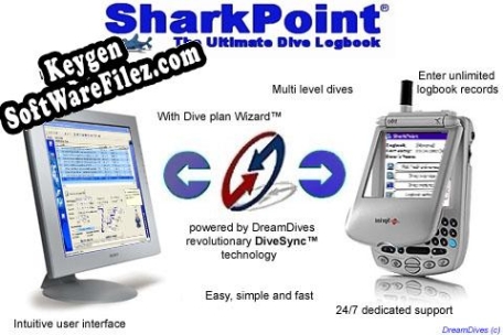 SharkPoint DualPack, the scuba dive log key free