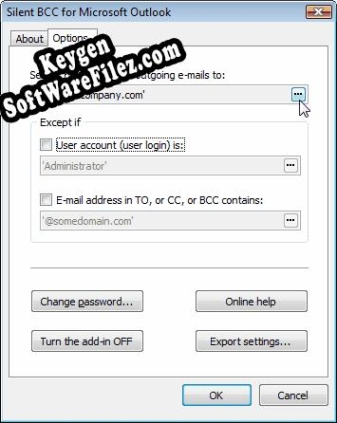 Key generator for Silent BCC for Microsoft Outlook