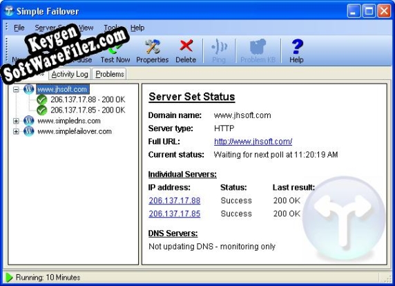 Registration key for the program Simple Failover