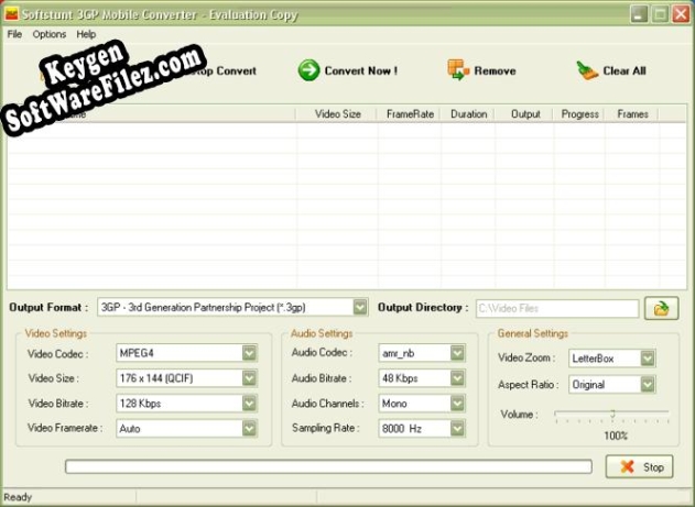 Registration key for the program Softstunt 3GP Mobile Converter