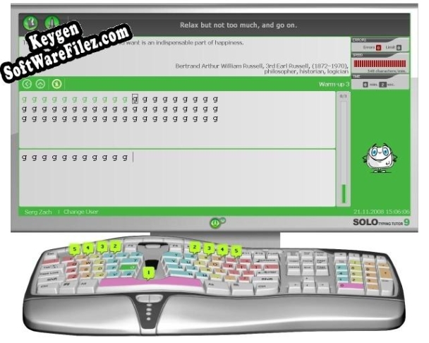 Key for SOLO Typing Tutor 9