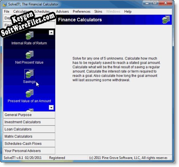 SolveIT!, The Financial Calculator serial number generator