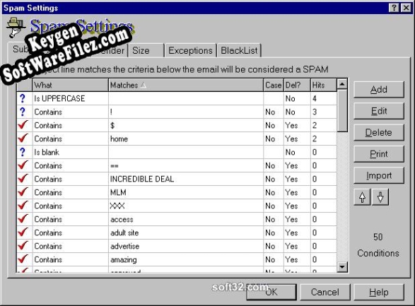 Spam Buster serial number generator