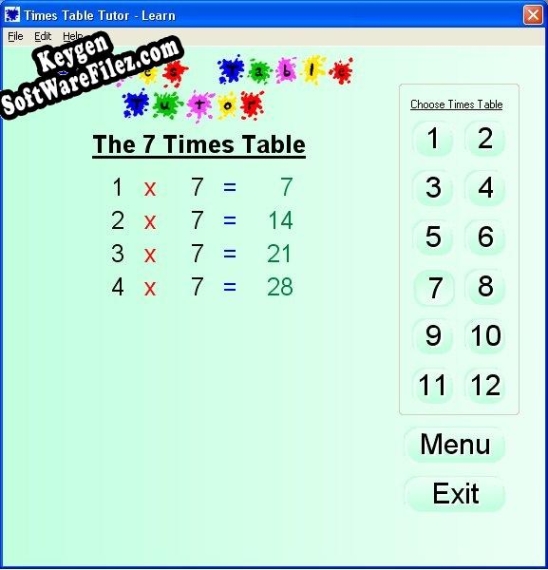 Speaking Times Table Tutor activation key