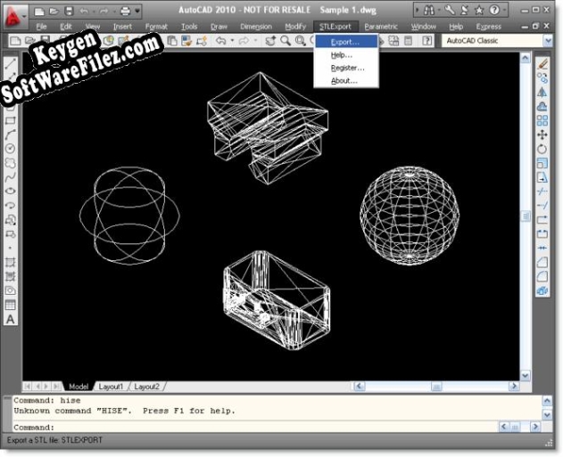 STL Export for AutoCAD key generator