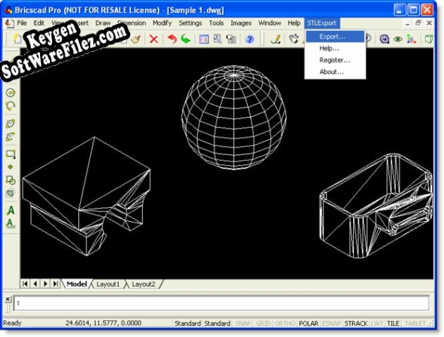 Key for STL Export for Bricscad