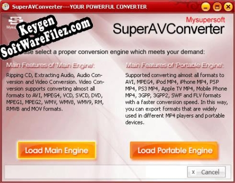 Registration key for the program SuperAVConverter