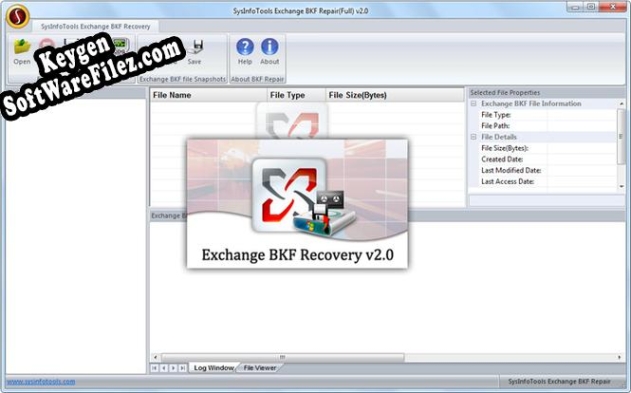 SysInfoTools MS Exchange BKF Repair key generator