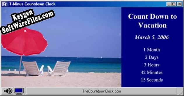 T-Minus Vacation Countdown Key generator