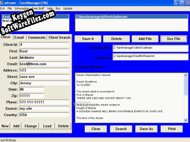 TarotManager(tm) serial number generator