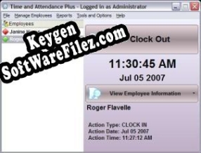 Activation key for Time and Attendance Plus