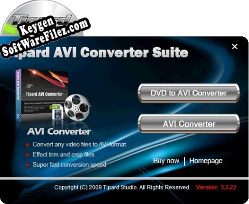 Key generator for Tipard AVI Converter Suite