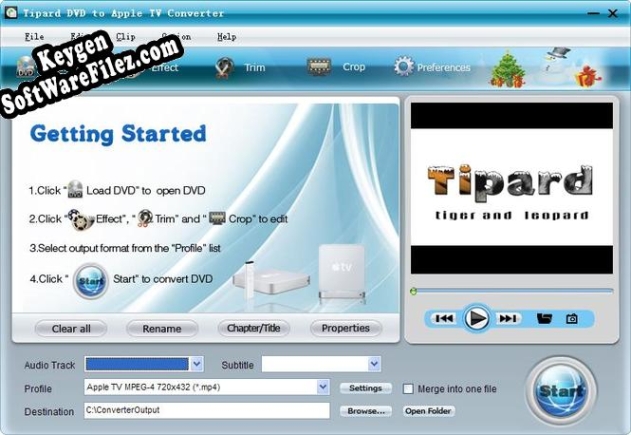 Tipard DVD to Apple TV Converter activation key
