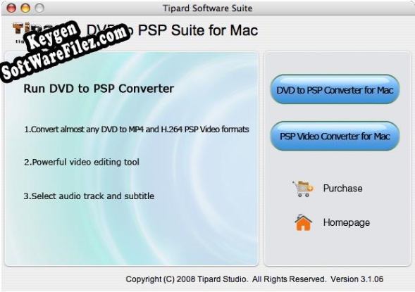 Tipard DVD to PSP Suite for Mac key free