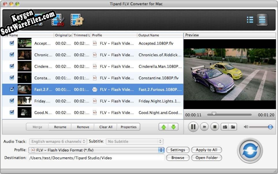 Tipard FLV Converter for Mac key free