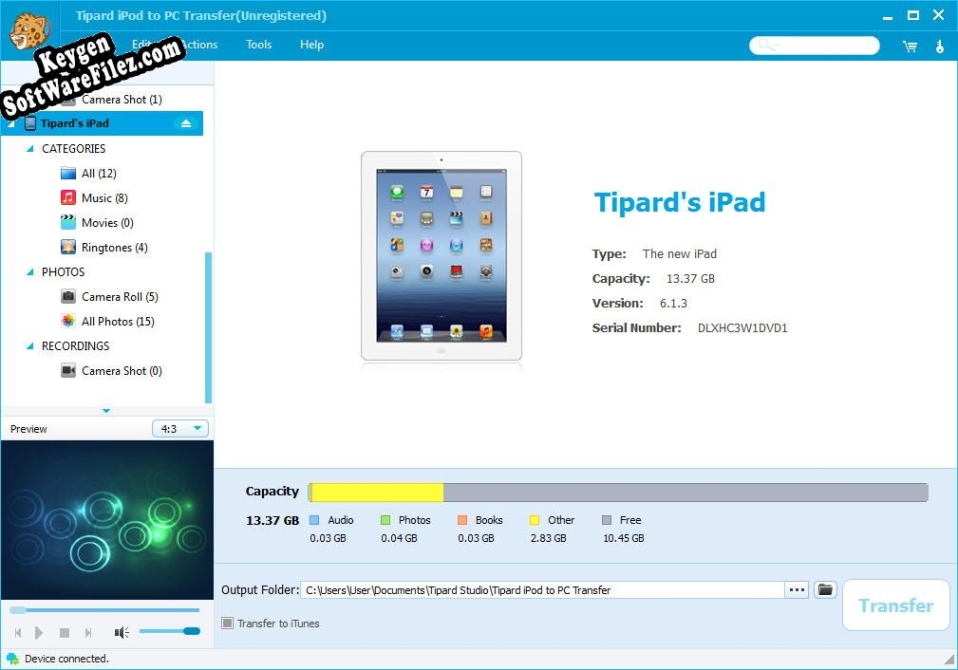 Tipard iPod to PC Transfer activation key