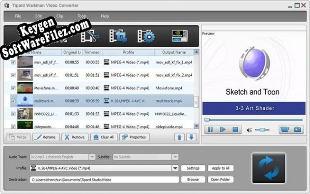 Tipard Walkman Video Converter key free