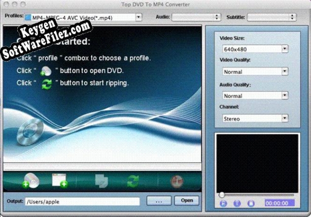 Key for TOP DVD to MP4 Converter for Mac