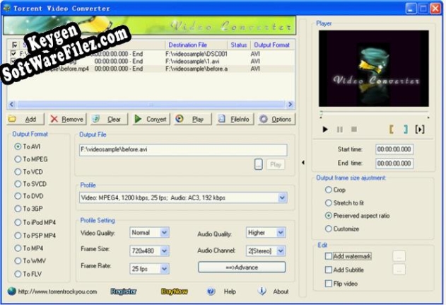 Key generator for Torrent AVCHD Converter