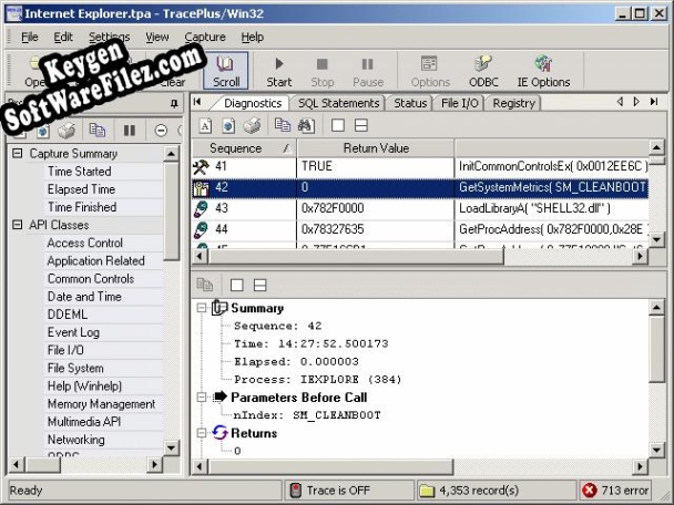 Activation key for TracePlus Win32