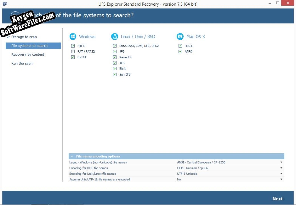 Key generator for UFS Explorer Standard Recovery (Linux)