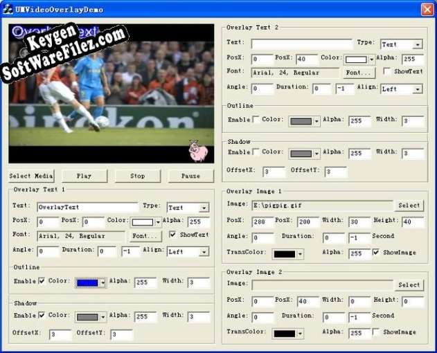 Registration key for the program UM Video Overlay Directshow Filter