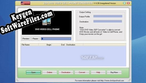Key generator for USA DVD to Cell Phone Converter