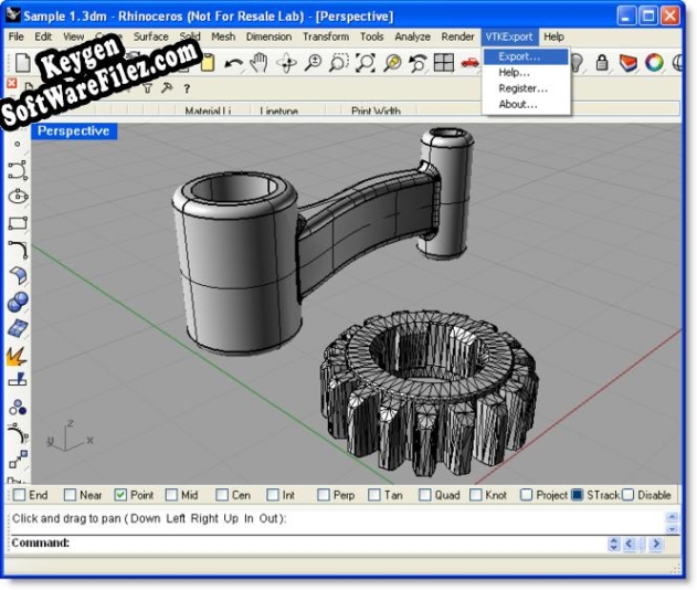 Key generator for VTK Export for Rhino