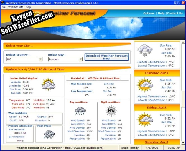 Key generator (keygen) WeatherForecast