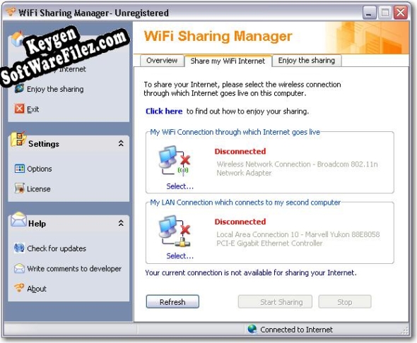 Key for WiFi Sharing Manager