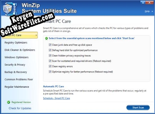 Free key for WinZip System Utilities Suite