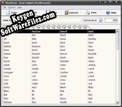 WordSeek key generator