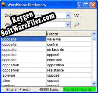 Key for WordStone Dictionary